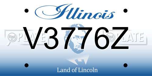 V3776Z Illinois License Plate