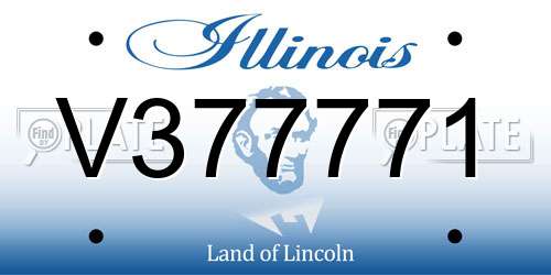 V377771 Illinois License Plate