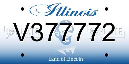 V377772 Illinois License Plate