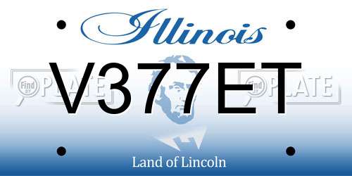 V377ET Illinois License Plate
