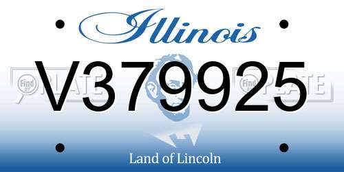 V379925 Illinois License Plate