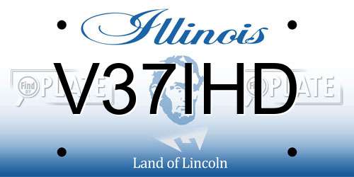 V37IHD Illinois License Plate