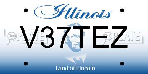 V37TEZ Illinois License Plate