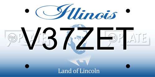 V37ZET Illinois License Plate
