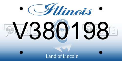 V380198 Illinois License Plate