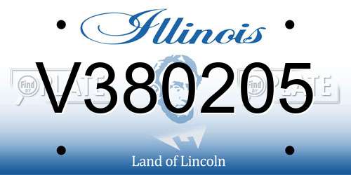 V380205 Illinois License Plate