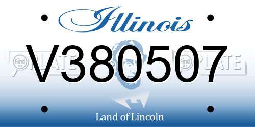 V380507 Illinois License Plate