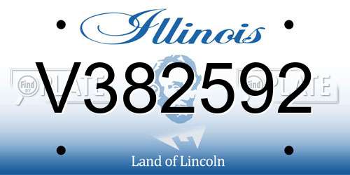 V382592 Illinois License Plate