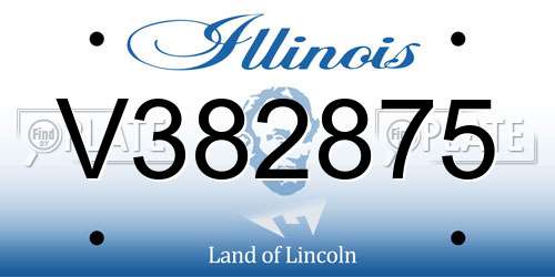V382875 Illinois License Plate