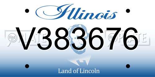 V383676 Illinois License Plate