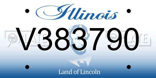 V383790 Illinois License Plate