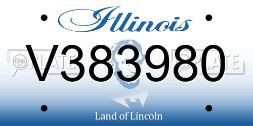 V383980 Illinois License Plate