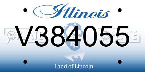 V384055 Illinois License Plate