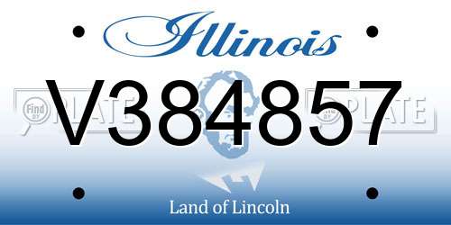 V384857 Illinois License Plate