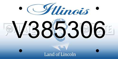 V385306 Illinois License Plate
