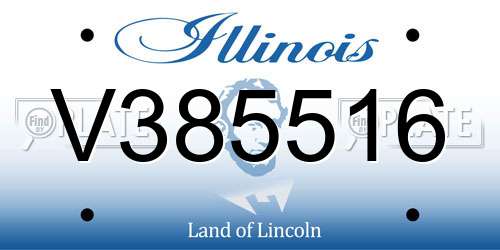 V385516 Illinois License Plate
