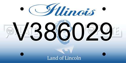 V386029 Illinois License Plate