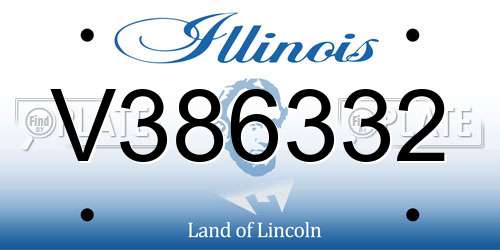 V386332 Illinois License Plate