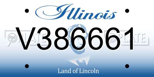 V386661 Illinois License Plate
