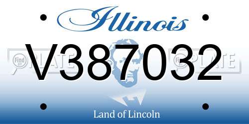 V387032 Illinois License Plate