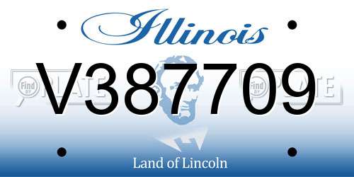V387709 Illinois License Plate