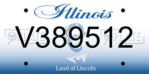 V389512 Illinois License Plate