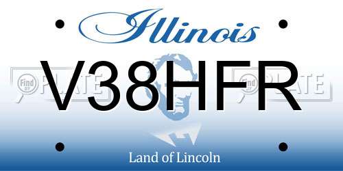 V38HFR Illinois License Plate