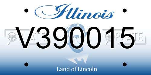 V390015 Illinois License Plate