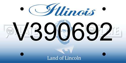 V390692 Illinois License Plate
