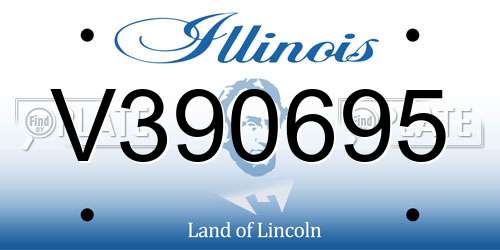 V390695 Illinois License Plate