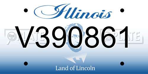 V390861 Illinois License Plate