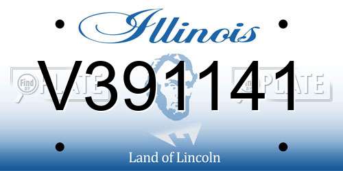 V391141 Illinois License Plate