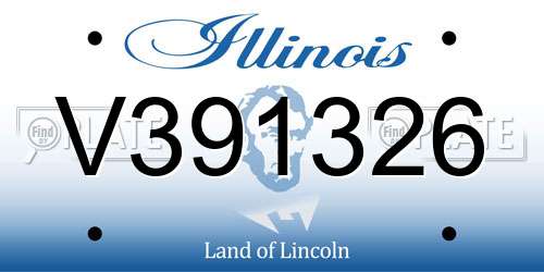 V391326 Illinois License Plate