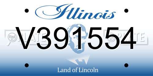 V391554 Illinois License Plate
