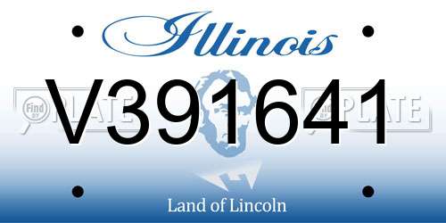 V391641 Illinois License Plate