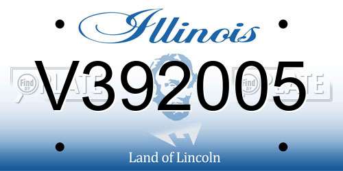 V392005 Illinois License Plate