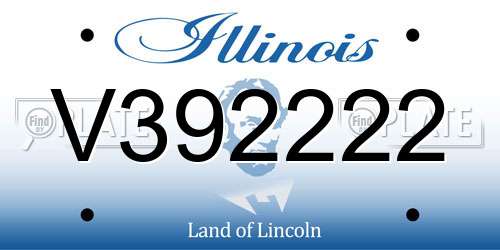 V392222 Illinois License Plate