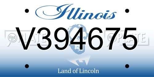 V394675 Illinois License Plate