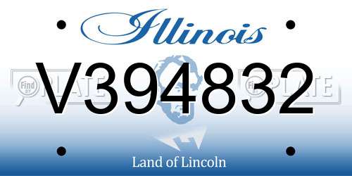 V394832 Illinois License Plate