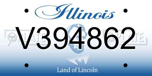 V394862 Illinois License Plate