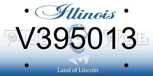 V395013 Illinois License Plate