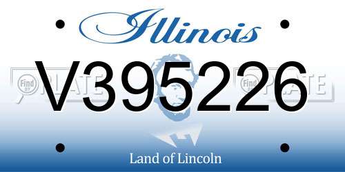 V395226 Illinois License Plate