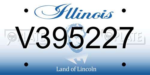 V395227 Illinois License Plate