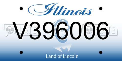 V396006 Illinois License Plate
