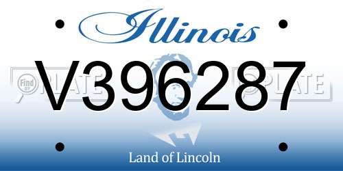 V396287 Illinois License Plate
