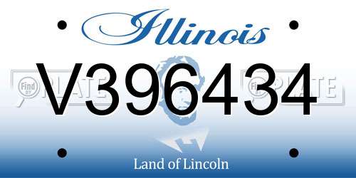 V396434 Illinois License Plate