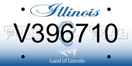 V396710 Illinois License Plate