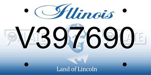 V397690 Illinois License Plate