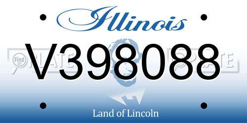 V398088 Illinois License Plate
