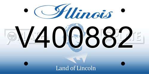V400882 Illinois License Plate